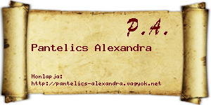 Pantelics Alexandra névjegykártya
